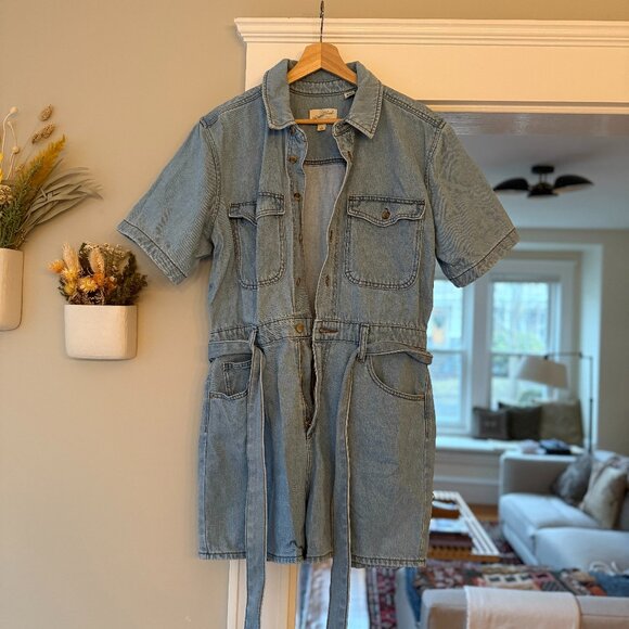 Denim Romper - Picture 2 of 6